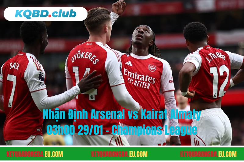 Đội hình dự kiến trước trận Arsenal vs Kairat Almaty Đội hình dự kiến trước trận Arsenal vs Kairat Almaty